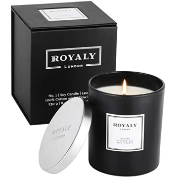 Royaly Home Scented Candles | Luxury Scented Soy Wax Lavender Jar Candle | Birthday Gifts for Women ...