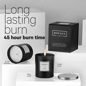 Royaly Luxury Soy Wax Lavender Candle for Relaxation