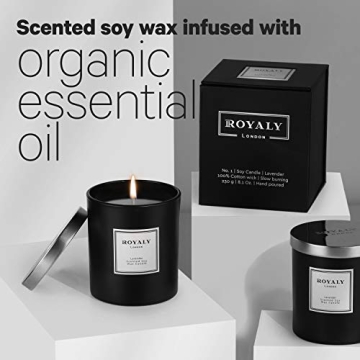 Royaly Luxury Soy Wax Lavender Candle for Relaxation