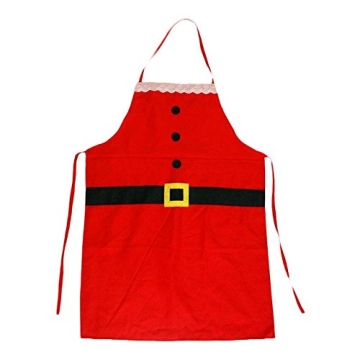 Mr.S Shop Christmas Apron Kitchen Non-woven Christmas Cooking Aprons Santa Claus Christmas Dinner Pa...