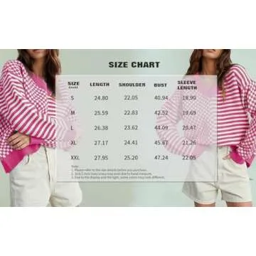 Stylish UNCLECAT Striped Sweater for Women in Pink