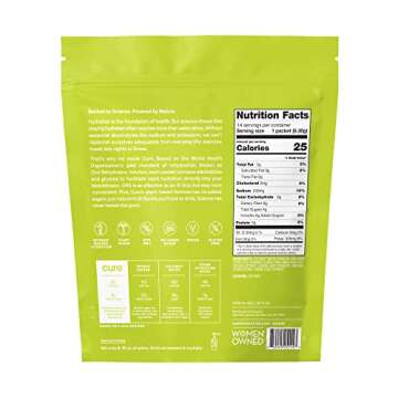 Cure Hydrating Plant Based Electrolyte Mix | Powder for Dehydration Relief | Made with Coconut Water...