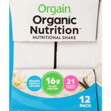 Orgain Organic Nutritional Vegan Protein Shake, Vanilla Bean - 16g Plant Based Protein, Meal Replace...