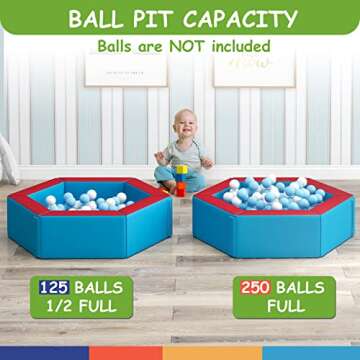 Betterhood Toddler Climbing Foam Blocks and Ball Pit Playset