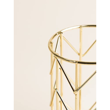 U Brands Gold Wire Metal Pencil Cup - Stylish Desk Organizer