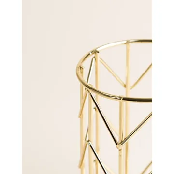 U Brands Gold Wire Metal Pencil Cup - Stylish Desk Organizer