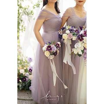 Ling's Moment Artificial Flowers 50Pcs Cream Roses Decor w/Stems,3" Real Touch DIY Foam Floral for Wedding Bouquet/Centerpieces, Outdoors Party Backdrop, Room/Table, and Garden/Pot Decorations