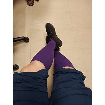 Wide Calf Compression Socks for Women & Men Extra Large Size Support Socks for Nurses Running Pregnant Travel, 15-20 mmHg