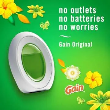 Febreze Small Spaces Air Freshener, Odor-Fighting, Plug In Alternative, Air Fresheners for Home and Bathroom and Kitchen, Closet Air Fresheners, Gain Original Scent, 4 Count