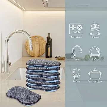 Durable Non-Scratch Microfiber Sponges for All Cleaning Needs