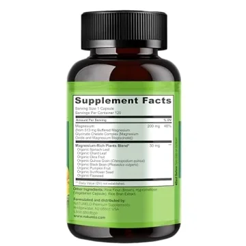 NATURELO Magnesium Glycinate for Sleep & Stress Relief