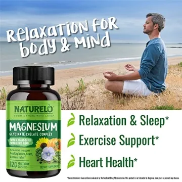 NATURELO Magnesium Glycinate for Sleep & Stress Relief