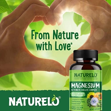 NATURELO Magnesium Glycinate for Sleep & Stress Relief