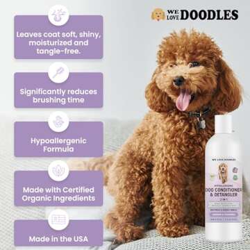 Organic Dog Conditioner & Detangler for Healthy Coats