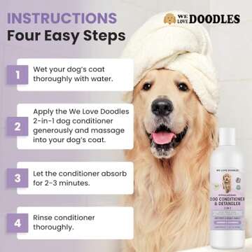 Organic Dog Conditioner & Detangler for Healthy Coats