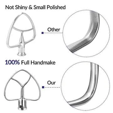 Geesta Stainless Steel Beater for KitchenAid Mixers