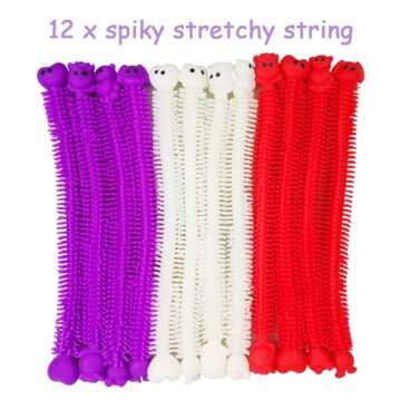 JoFAN 24 Pack Valentines Cards with Valentines Stretchy String Toys for Kids School Class Classroom Valentines Day Gifts Prizes Party Favors