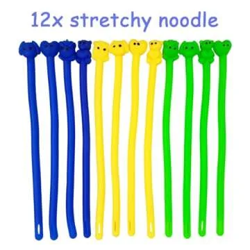 JoFAN 24 Pack Valentines Cards with Valentines Stretchy String Toys for Kids School Class Classroom Valentines Day Gifts Prizes Party Favors