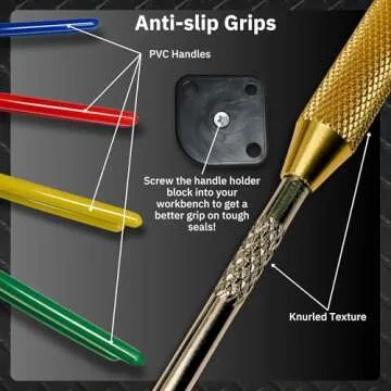 Hydraulic Seal Installation Tool Set – 6 Piece Seal Twistor Tool Including Two Sided Seal Pick, Easily Install Seals Without Damaging Them, UCup Twistor Cylinder Rod Seal Packing Install Kit