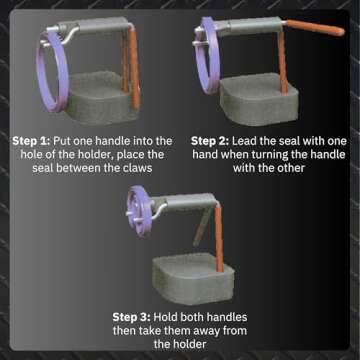 Hydraulic Seal Installation Tool Set – 6 Piece Seal Twistor Tool Including Two Sided Seal Pick, Easily Install Seals Without Damaging Them, UCup Twistor Cylinder Rod Seal Packing Install Kit