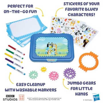 Spirograph Jr Bluey Toys - Creative Drawing Kit for Kids