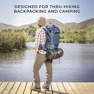 Hyke & Byke Katahdin 0°F Cold Weather Mummy Hiking & Backpacking Sleeping Bag - Synthetic 625 FP 4 Season Sleeping Bags for Adults - Ultralight Includes Compression Stuff Sack (Charcoal Gray, Short)