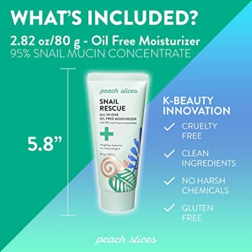 Peach Slices Snail Rescue All-in-One Face Moisturizer 95% Snail Mucin