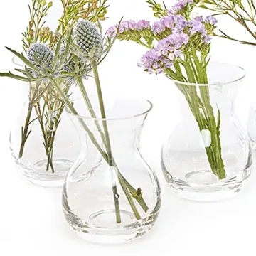 Elegant CHIVE George Glass Bud Vases Set of 6 - Home Decor