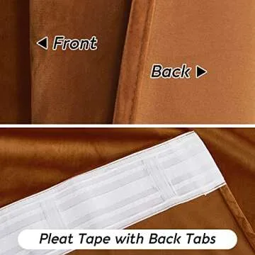 RYB HOME Halloween Orange Velvet Curtains for Fall