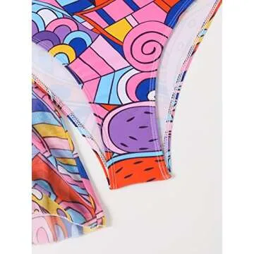 Stylish SOLY HUX Women's Vibrant Mesh Swimsuit with Cover-Up