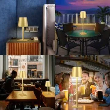 CHLORANTHUS Cordless Table Lamps with 3 Lighting Modes