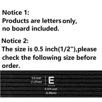 G GAMIT Felt Letter Board Letters Only - Pre-cut 0.5 Inch(1/2”) Tall White Letters 492pcs with Canvas Bag(No Board Included)