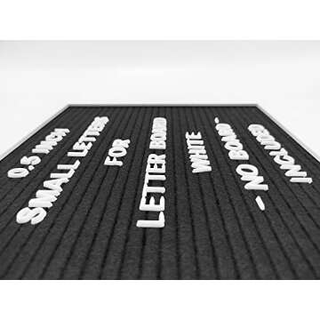 G GAMIT Felt Letter Board Letters Only - Pre-cut 0.5 Inch(1/2”) Tall White Letters 492pcs with Canvas Bag(No Board Included)