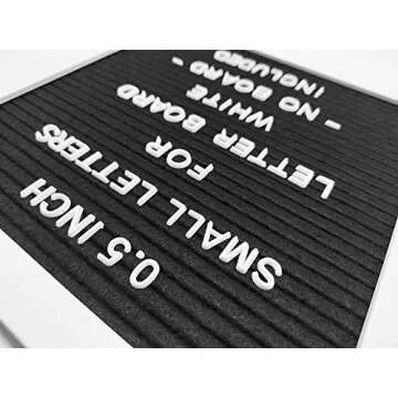 G GAMIT Felt Letter Board Letters Only - Pre-cut 0.5 Inch(1/2”) Tall White Letters 492pcs with Canvas Bag(No Board Included)