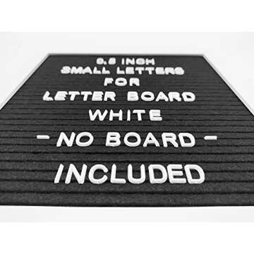 G GAMIT Felt Letter Board Letters Only - Pre-cut 0.5 Inch(1/2”) Tall White Letters 492pcs with Canvas Bag(No Board Included)