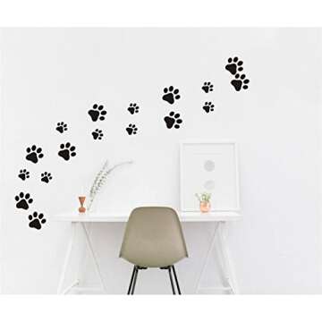49 Pieces Dog Paws Wall Decals for Kids & Nursery Decorating