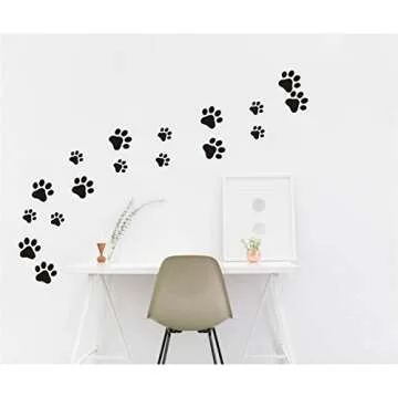 49 Pieces Dog Paws Wall Decals for Kids & Nursery Decorating