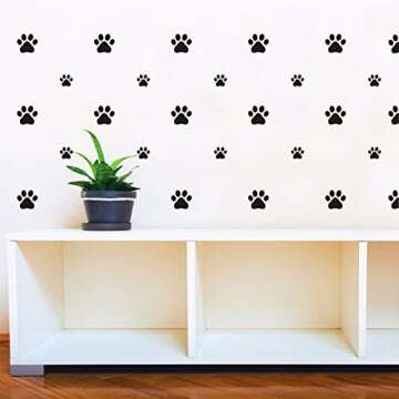 49 Pieces Dog Paws Wall Decals for Kids & Nursery Decorating