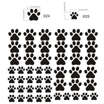 49 Pieces Dog Paws Wall Decals for Kids & Nursery Decorating