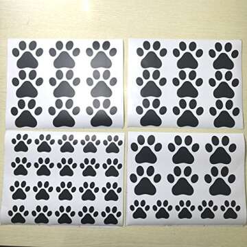 49 Pieces Dog Paws Wall Decals for Kids & Nursery Decorating