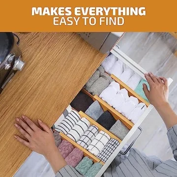 Premium Bamboo Drawer Dividers | Adjustable & Stylish Organization