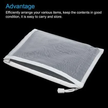 MECCANIXITY A5 Mesh Zipper Bags for Travel & Office Storage