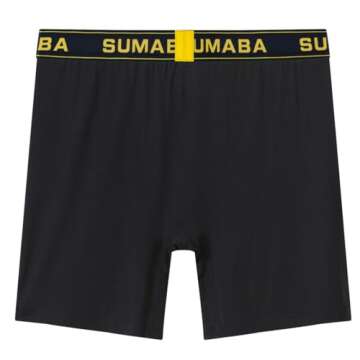 SUMABA Men's Black Boxer Briefs for Comfort & Style