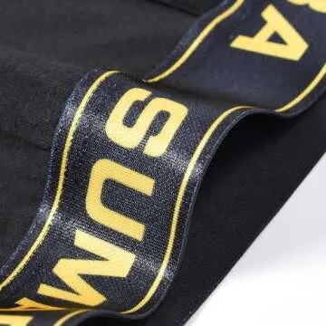 SUMABA Men's Black Boxer Briefs for Comfort & Style