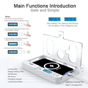 ySky Smart Phone Lock Box - Focus & Productivity Enhancer