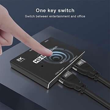 CABLEDECONN 8K HDMI 2.1 Switch Adapter for Gaming