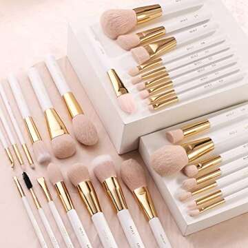 BEILI 30Pc Vegan Makeup Brush Set for Flawless Beauty