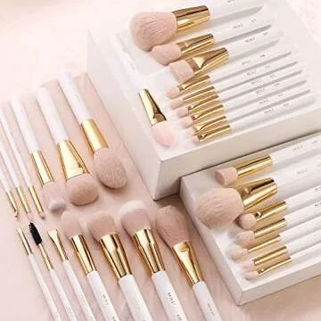 BEILI 30Pc Vegan Makeup Brush Set for Flawless Beauty