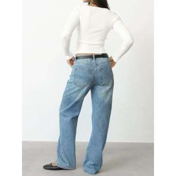 REORIA Womens Fall Outfits Trendy Double Zip Up Crew Neck Long Sleeve Tops Lightweight Soft Knit Cropped Cardigan Sweaters For Women 2024 White Medium