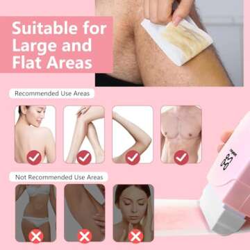 Waxfans Roll On Wax kit,Waxing Kit for Women, Wax Roller, Roll On Wax Warmer for Hair Removal,at Home Waxing Kit for Women men,Soft Wax Heater for Larger Areas of the Body(pink)
